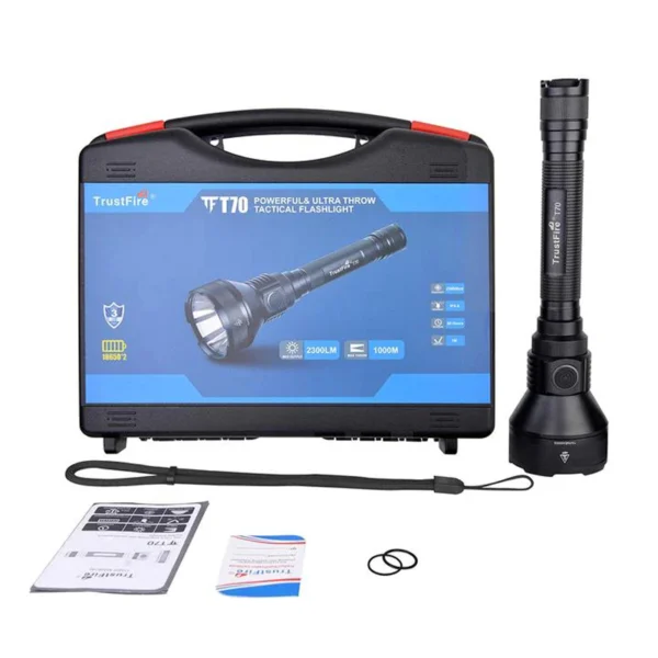 Best brightest flashlight TrustFire T70 2300lm LED Torch