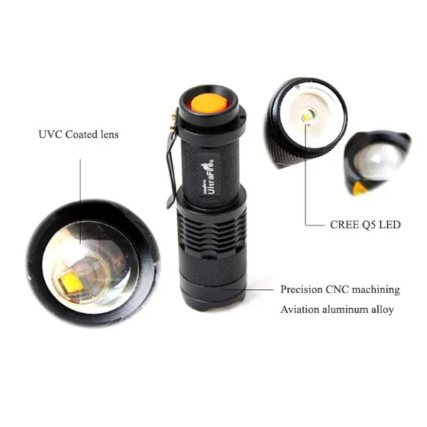flash lights Ultra Fire SK68 CREE Q5 200 Lumens