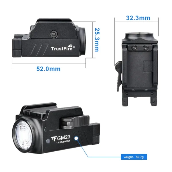 2 rechargeable led flashlight TrustFire GM23 CREE XP-L Hi 800 Lumens