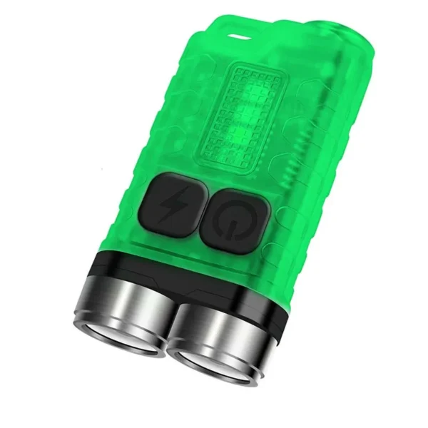 1 handheld flashlight 2xXPG2 900 Lumens Mini LED Keychain Type-C Charging