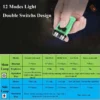11 handheld flashlight 2xXPG2 900 Lumens Mini LED Keychain Type-C Charging