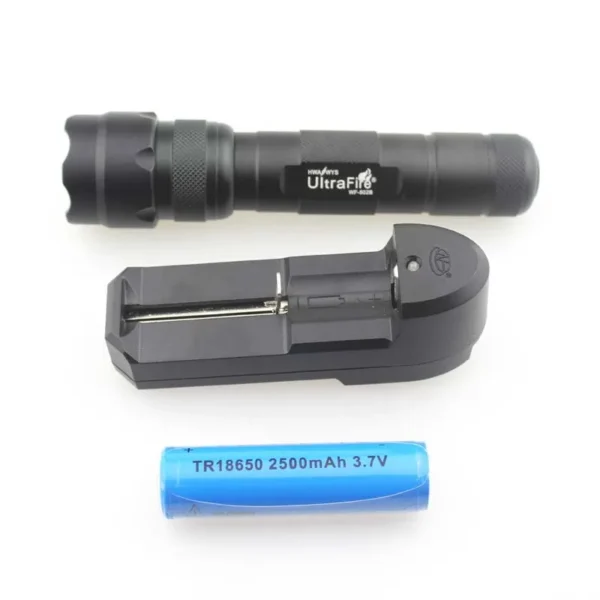 11 infrared flashlight for night vision Ultra Fire 502B 7W 5-Chip 3V-4.2V 850nm Infra Red