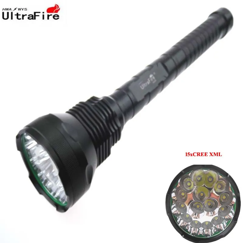 torch lights Ultra Fire 15xCREE XML T6 18000 Lumens - nsdlighting.com