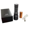 5 powerful flash light X6 12W XPL 1095 Lumens Middle Switch Type-C