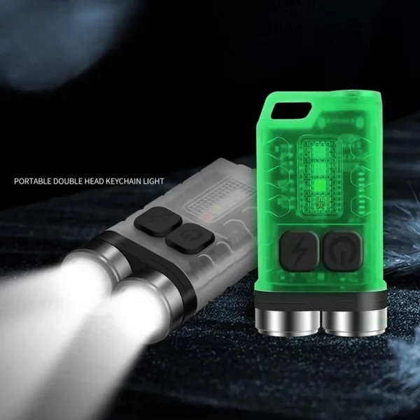 5 handheld flashlight 2xXPG2 900 Lumens Mini LED Keychain Type-C Charging