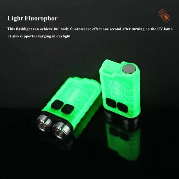 9 handheld flashlight 2xXPG2 900 Lumens Mini LED Keychain Type-C Charging