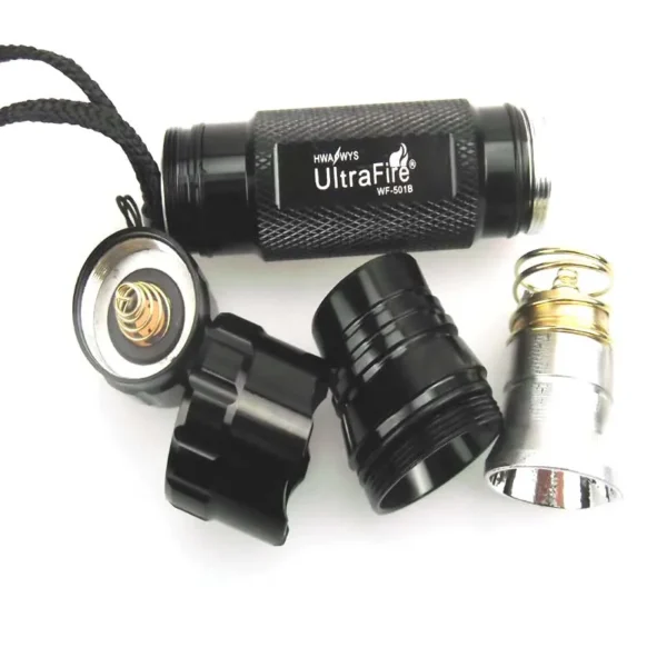uv blacklight flashlight Ultra Fire 501B 3W 2-Core 365nm UV