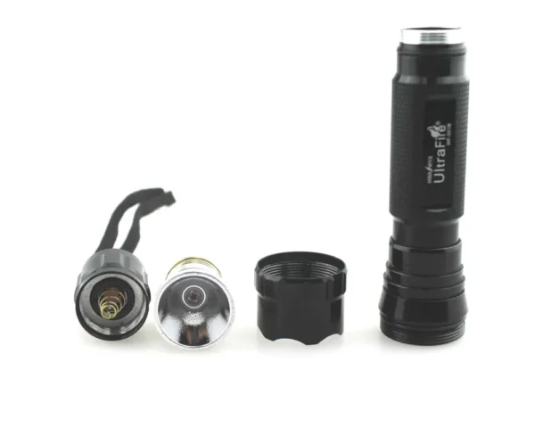 IMG_2971 colored flashlight Ultra Fire WF-501B CREE XP-E2 585nm Amber Light