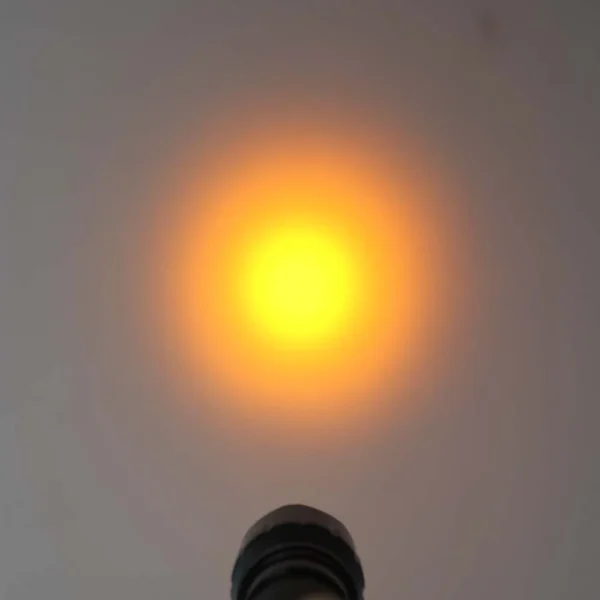 IMG_2972 colored flashlight Ultra Fire WF-501B CREE XP-E2 585nm Amber Light