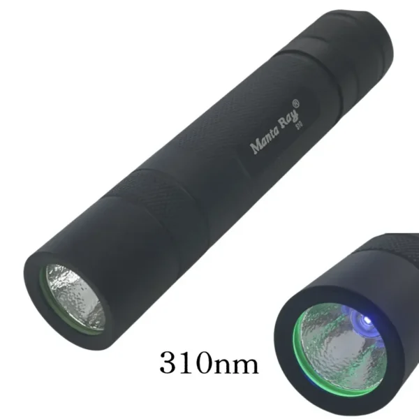uvc lights Professional Fluorescent Torch Manta Ray S10 5W UVC Deep Violet 18650 Flashlight with 255/295/310/340nm Wavelengths