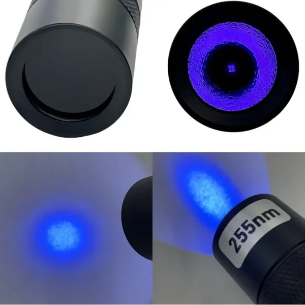 uvc lights Professional Fluorescent Torch Manta Ray S10 5W UVC Deep Violet 18650 Flashlight with 255/295/310/340nm Wavelengths